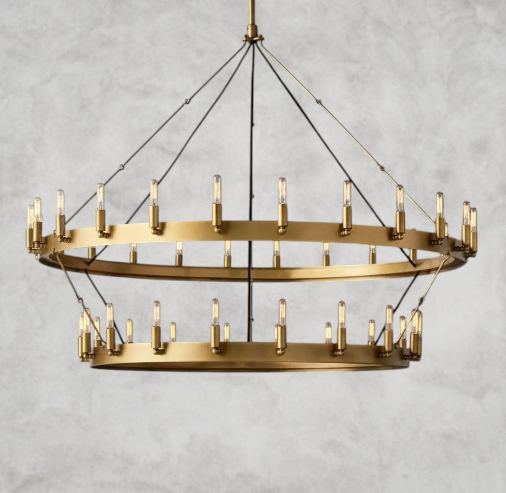 Camino Vintage Filament Two-Tier Chandelier 38", 50", 63", 71"